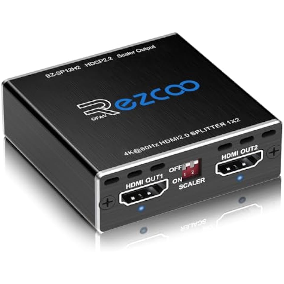 Jolof Store 4K 60Hz HDMI Splitter 1 in 2 Out | 1080P 120Hz Scaler & EDID