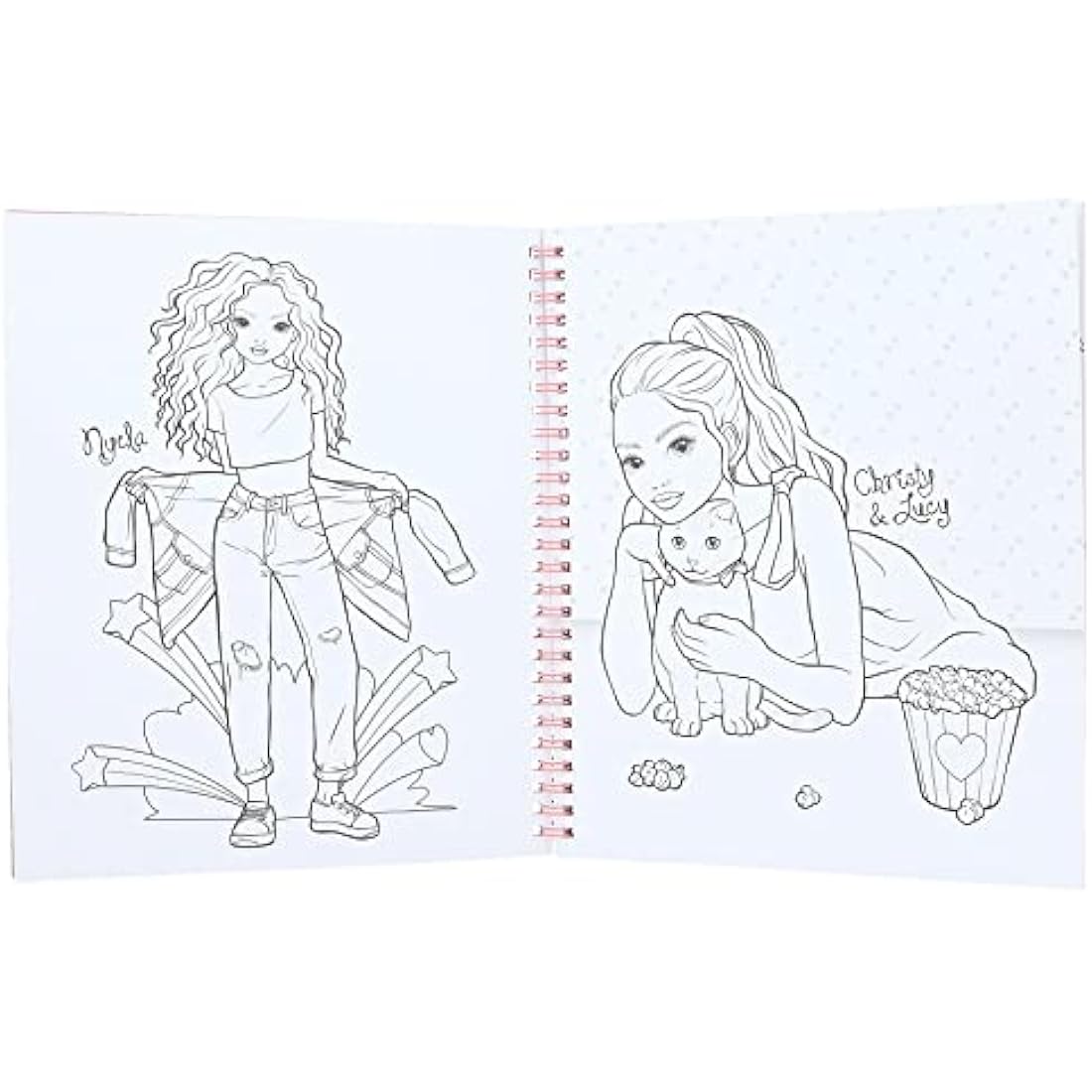 TOPModel Cutie Star Colouring Book Set – Fashion Design with Stickers