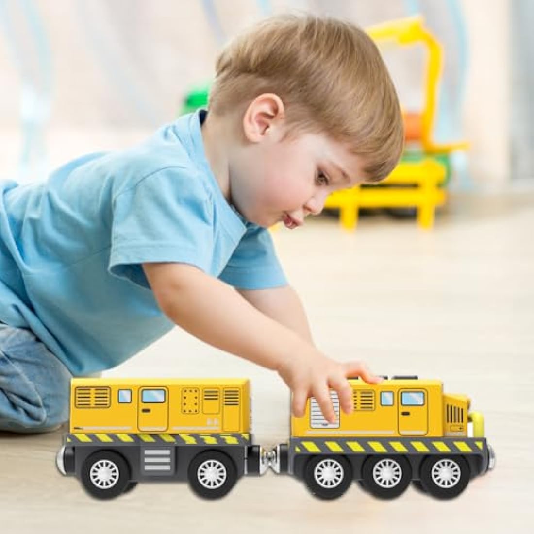 Motorized Battery Operated Train for Wooden Tracks – Magnetic