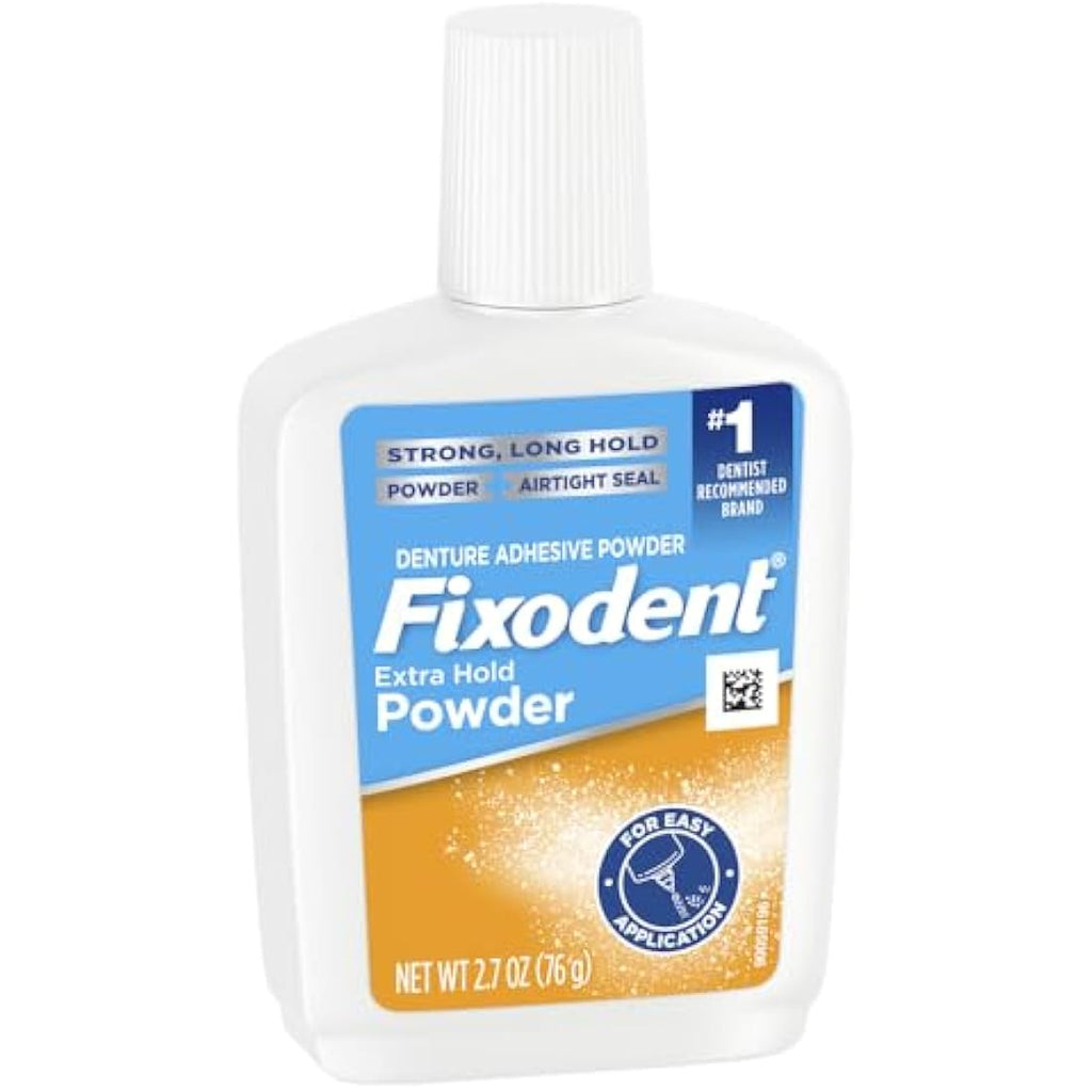 Fixodent Extra Hold Denture Adhesive Powder - 2.7 Oz (Pack of 4)