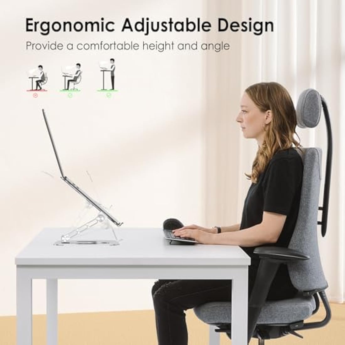 Lucrave 360 Rotating Aluminum Laptop Stand – Ergonomic Desk Riser