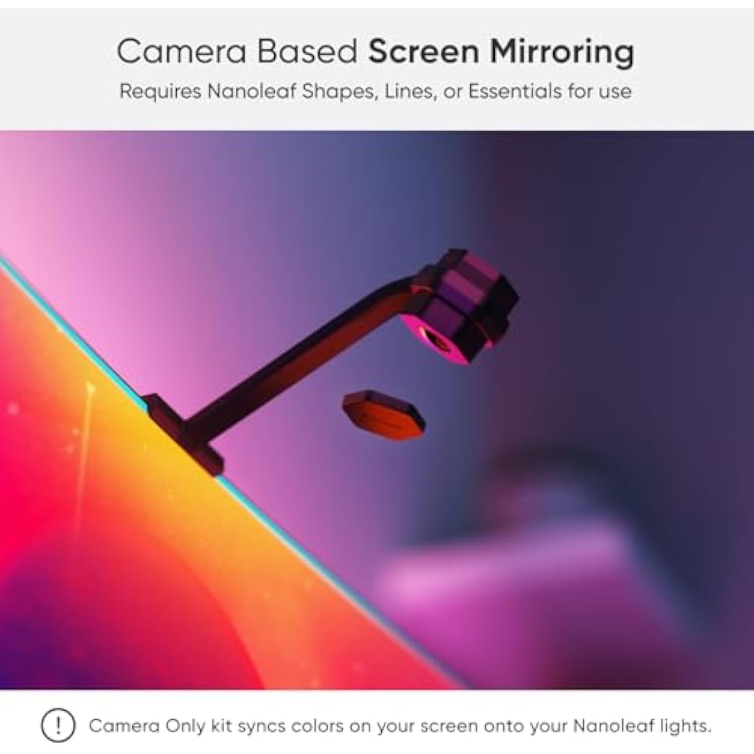 Nanoleaf 4D TV Screen Mirror Kit – Smart RGB LED Lightstrip & Camera