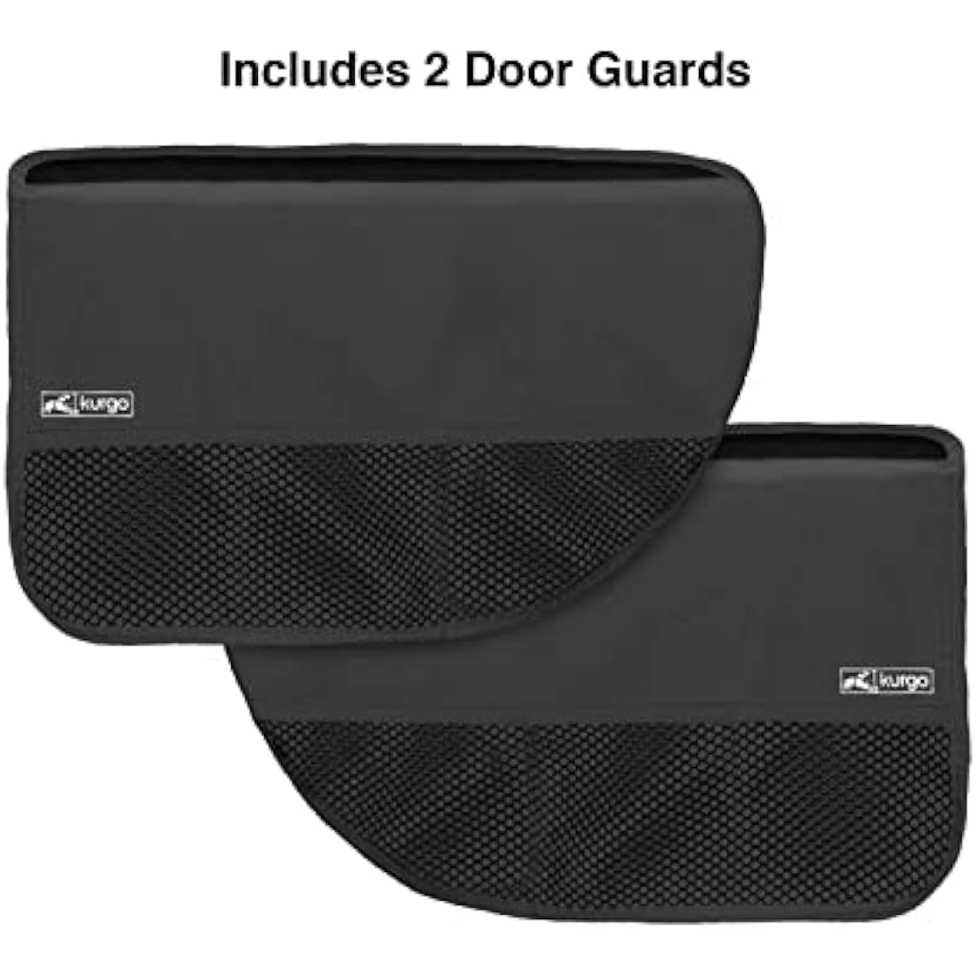 Kurgo Car Door Guard | Waterproof Dog Door Protector, 2-Pack, Black