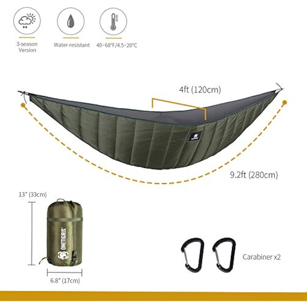 OneTigris Night Protector Hammock Underquilt – 4 Season Ultralight 800g