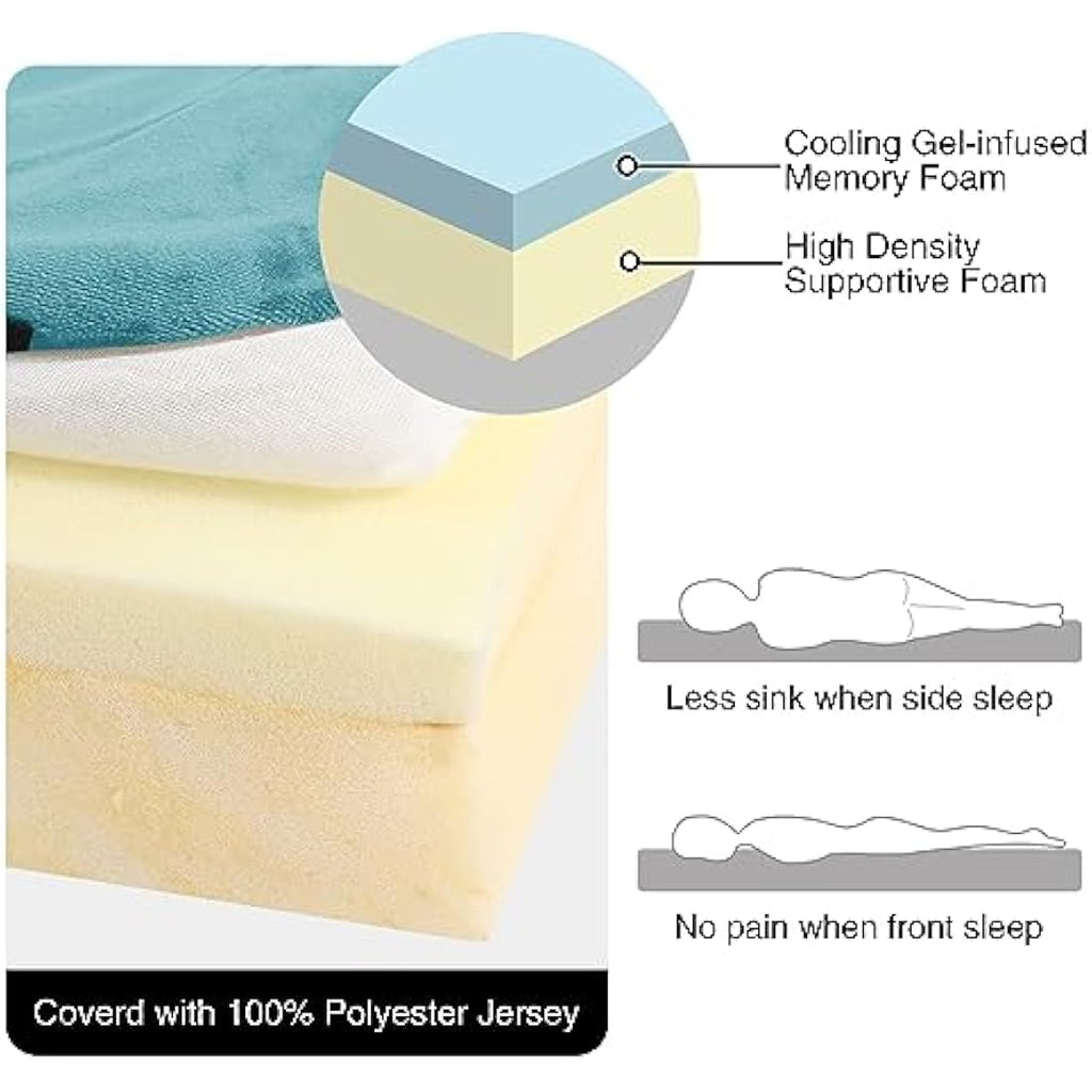 REDCAMP Memory Foam Camping Mattress | Portable Roll Up Sleeping Pad