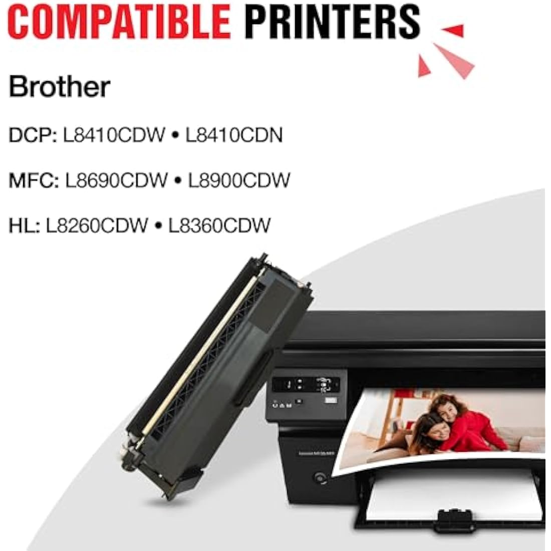 TONER EXPERTE TN423 TN421 Toner Cartridges for Brother DCP-L8410CDW | 4-Pack