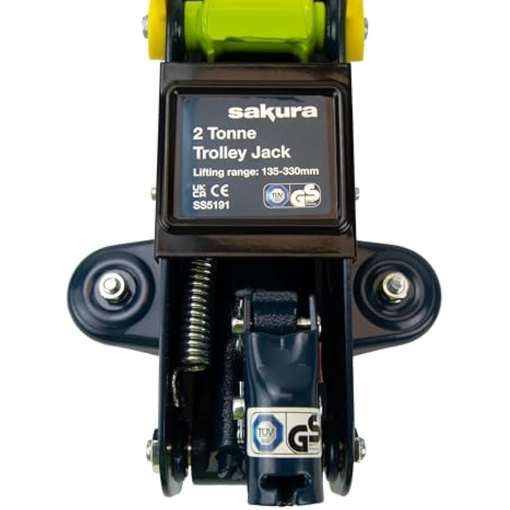 Sakura 2 Tonne Hydraulic Trolley Jack - 135-330mm Lifting Range
