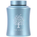 Blue Stainless Steel Cremation Urn for Human Ashes