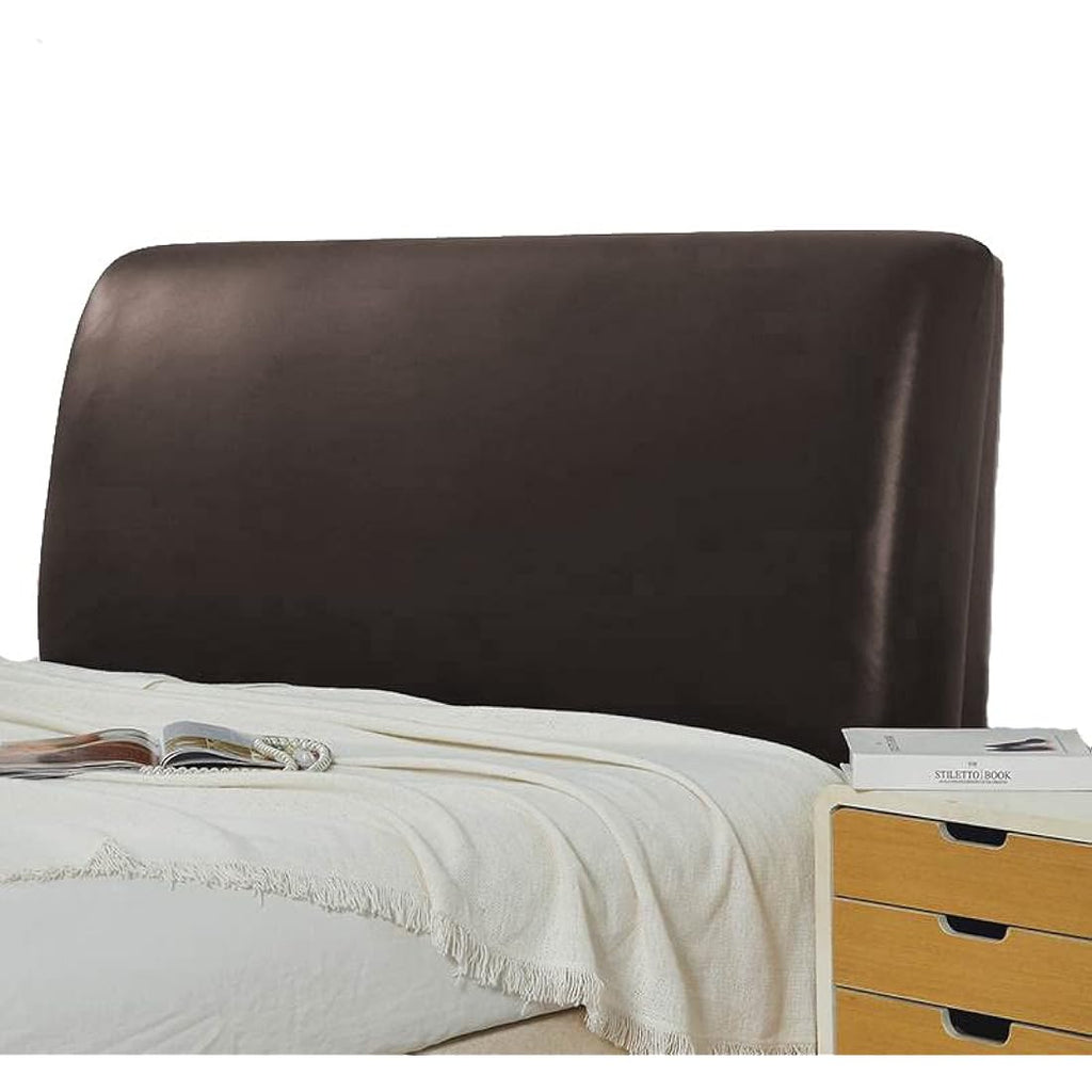 Waterproof PU Leather Headboard Cover – Coffee, 150cm