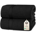 Jumbo Bath Sheet 2-Pack | 100% Ring Spun Cotton - Black