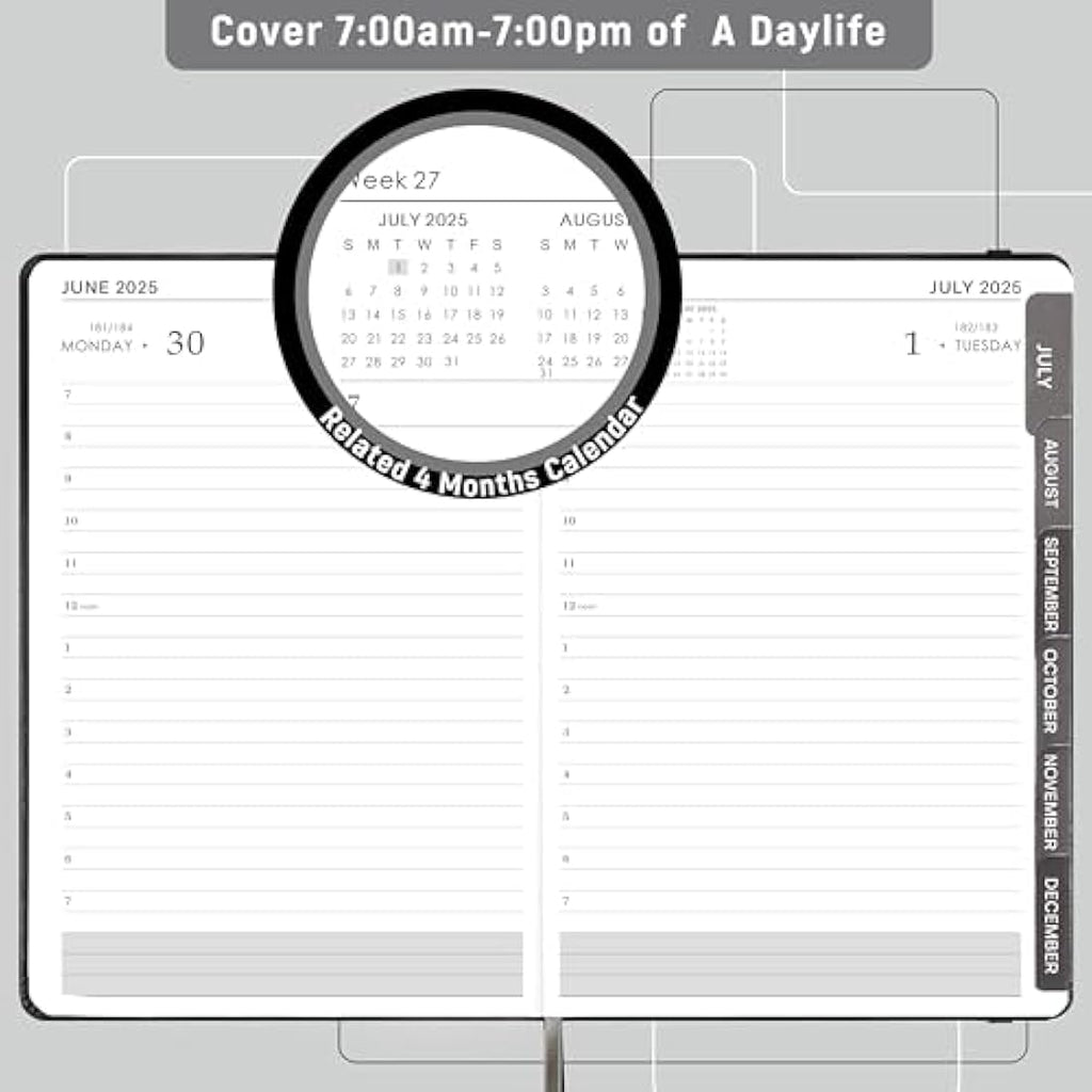 Academic Diary 2025-2026 | A5 Page a Day Faux Leather Planner