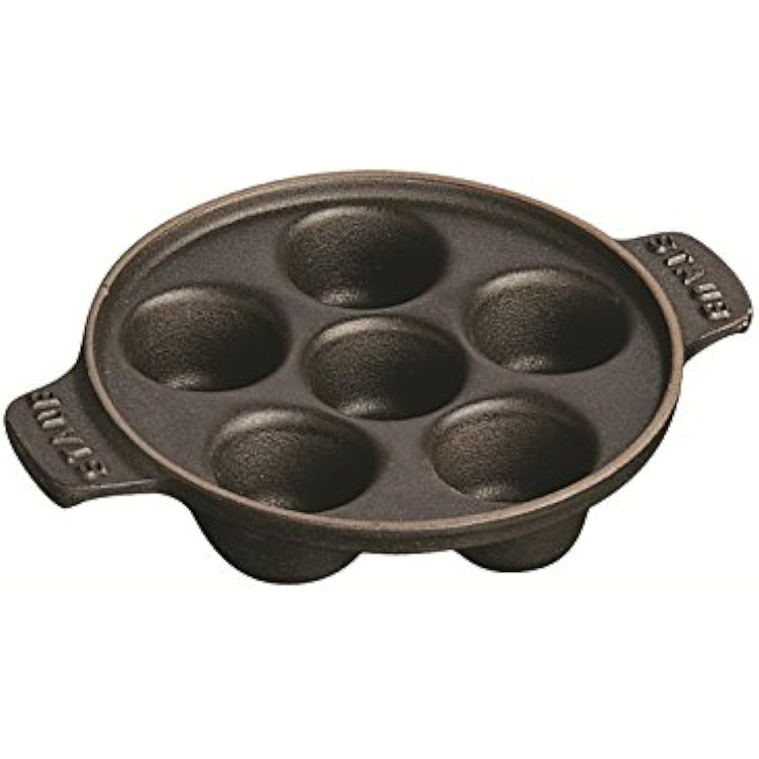 Staub Cast Iron Snail Dish - 6 Holes - Matt Black Enamel, 14cm