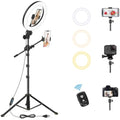 LUXSURE 10.5" Ring Light with Tripod Stand and Overhead Phone Mount