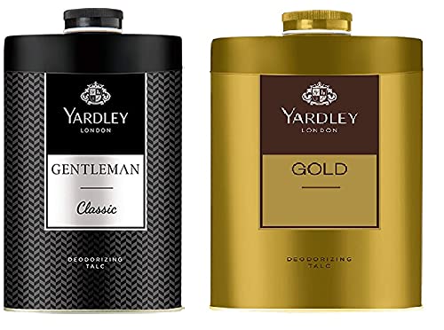 Yardley London Gold Deodorizing Talcum Powder for Men - 250g (Pack of 2)