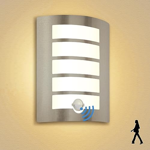 Wondlumi Outdoor Wall Light with PIR Motion Sensor - IP44 Waterproof