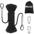 NewDoar 8mm Static Climbing Rope – 14KN Safety Cord with 2 Carabiners