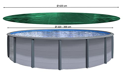 Quick Star Round Winter Pool Cover 12ft | 180g/m² UV Resistant Green