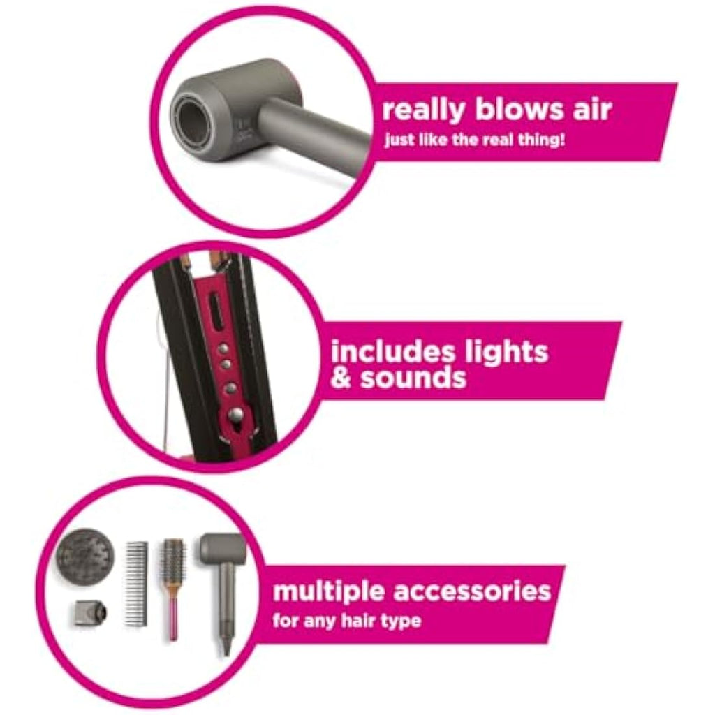 Casdon Dyson Deluxe Styling Set – Toy Hairdryer and Straightener