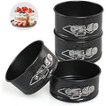 LEADSTAR 4 Inch Mini Springform Cake Tin Set | Non-Stick Carbon Steel