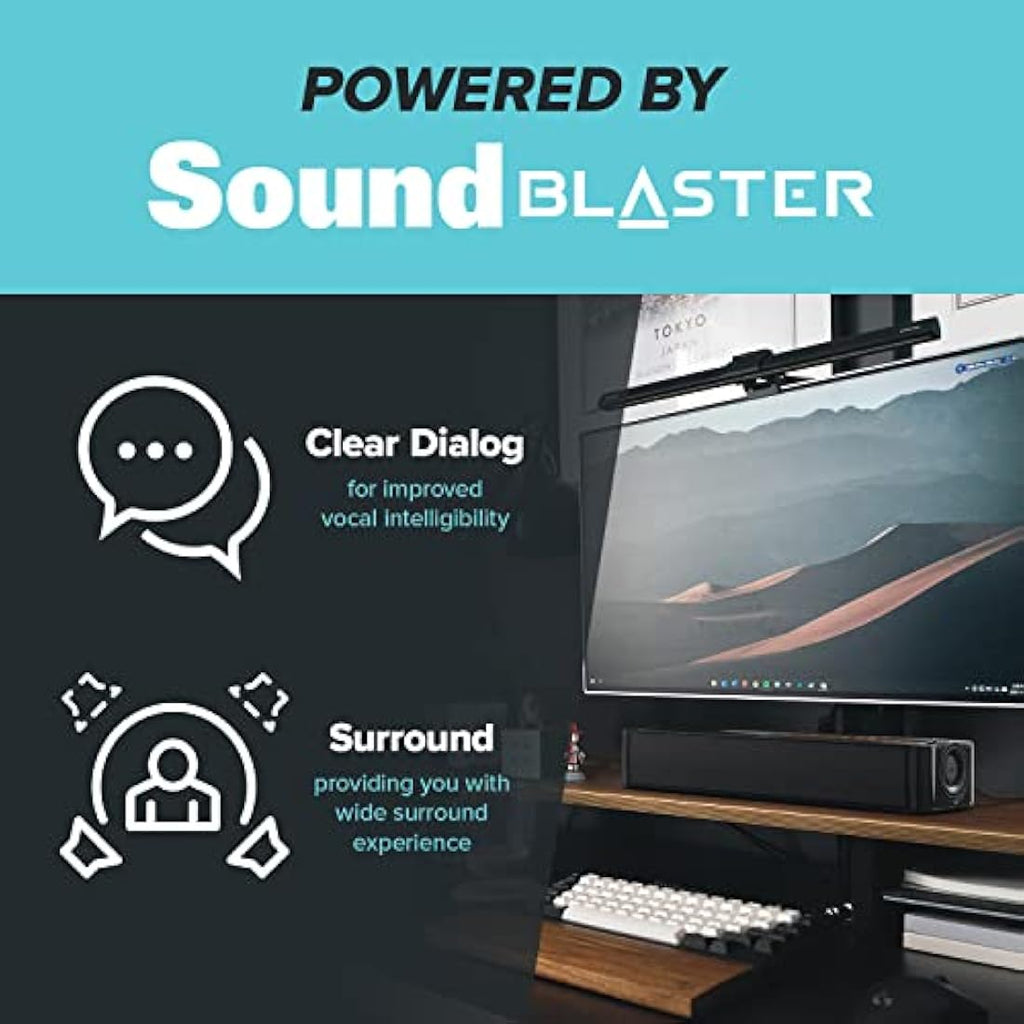 Creative Stage SE PC Soundbar - Bluetooth 5.3 USB Desktop Speaker