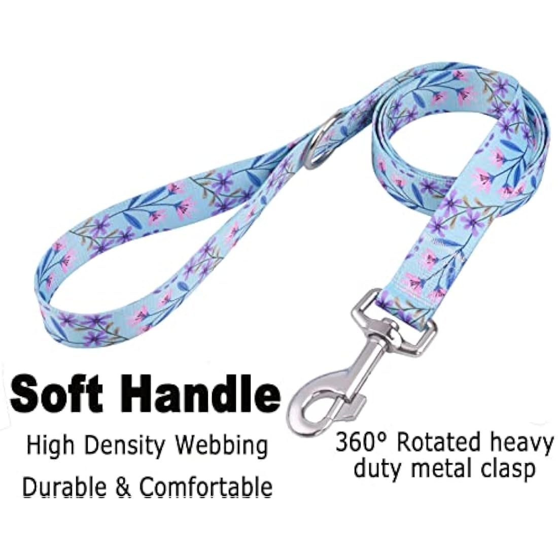 Bohemia Floral Dog Collar and Lead Set – Soft Adjustable XS