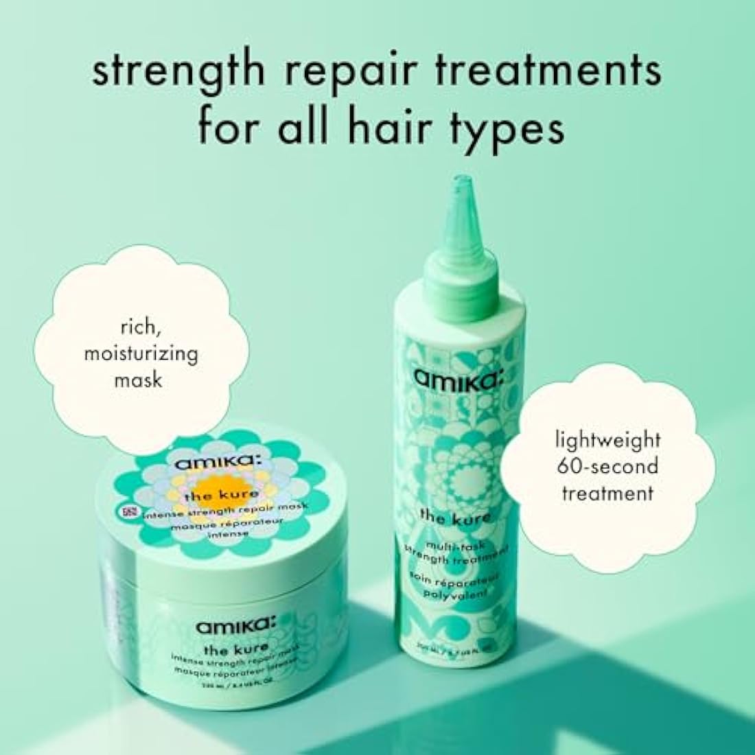 amika The Kure Intense Bond Repair Hair Mask for Damaged Hair – 250ml