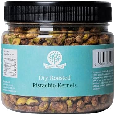Nutural World Dry Roasted Pistachio Kernels | Unsalted & Peanut Free (500g)