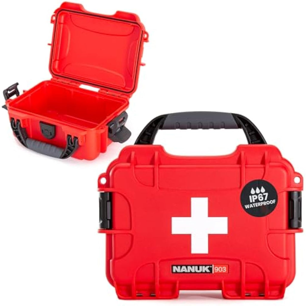 Nanuk 903 First Aid Case – Waterproof IP67 Impact Resistant Red