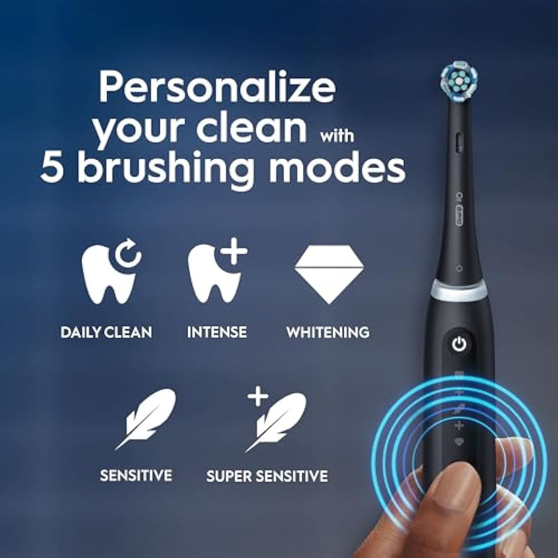 Oral-B iO5 Electric Toothbrush - Smart A.I. Cleaning & Travel Case, Black