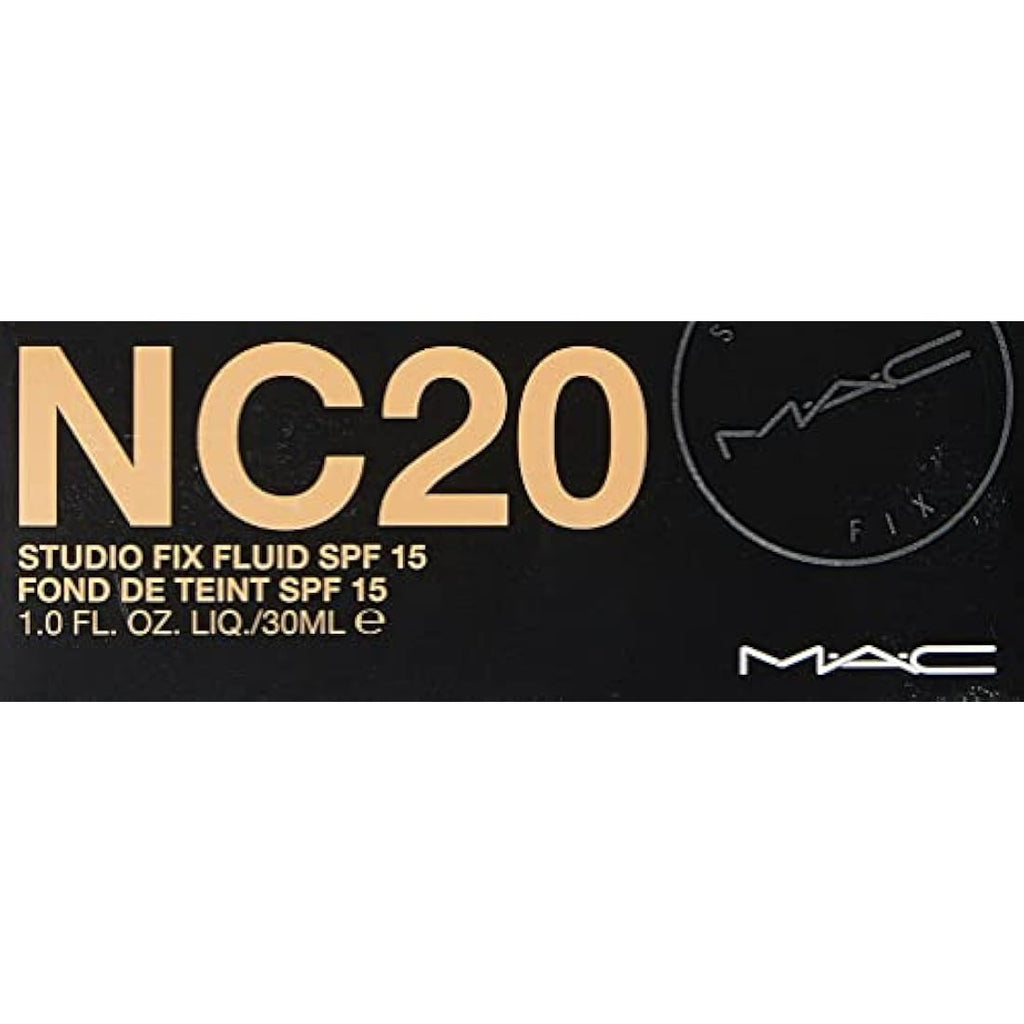 MAC Studio Fix Fluid Foundation SPF 15 - NC20 Matte Liquid Makeup 30ml