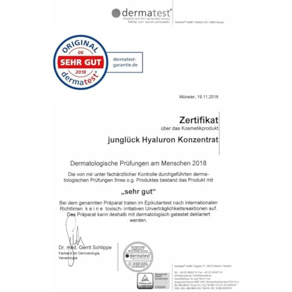 JUNGLÜCK Hyaluron Concentrate | Hydrating Serum for Fresh Complexion