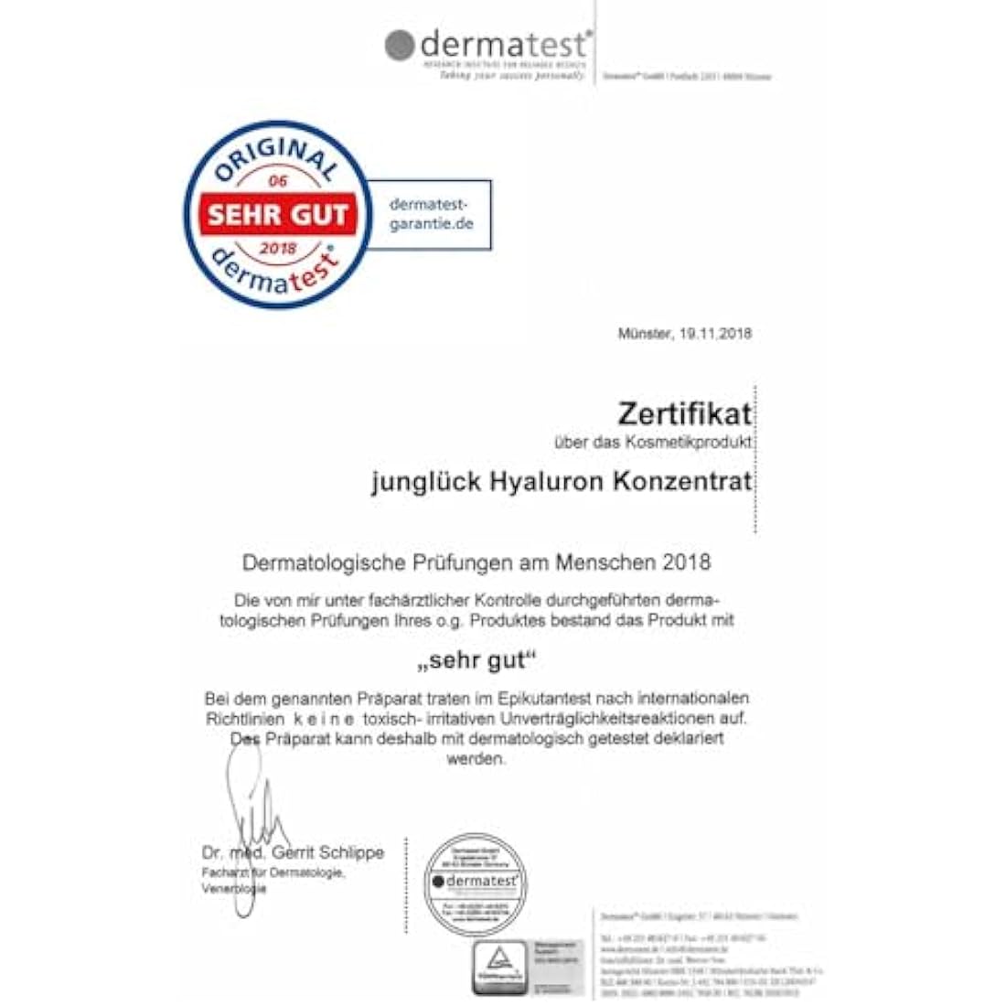 JUNGLÜCK Hyaluron Concentrate | Hydrating Serum for Fresh Complexion