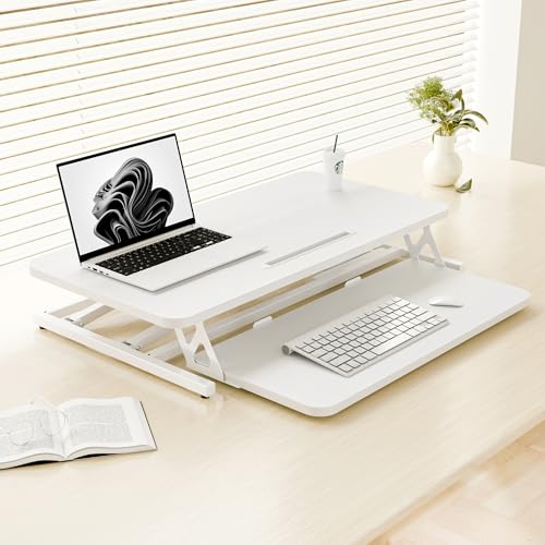 ERGOMAKER Standing Desk Converter – 32 Inch Height Adjustable Riser
