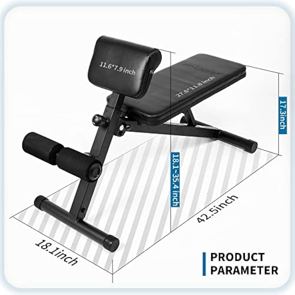 Leikefitness Adjustable Weight Bench – Foldable Full Body Workout Station