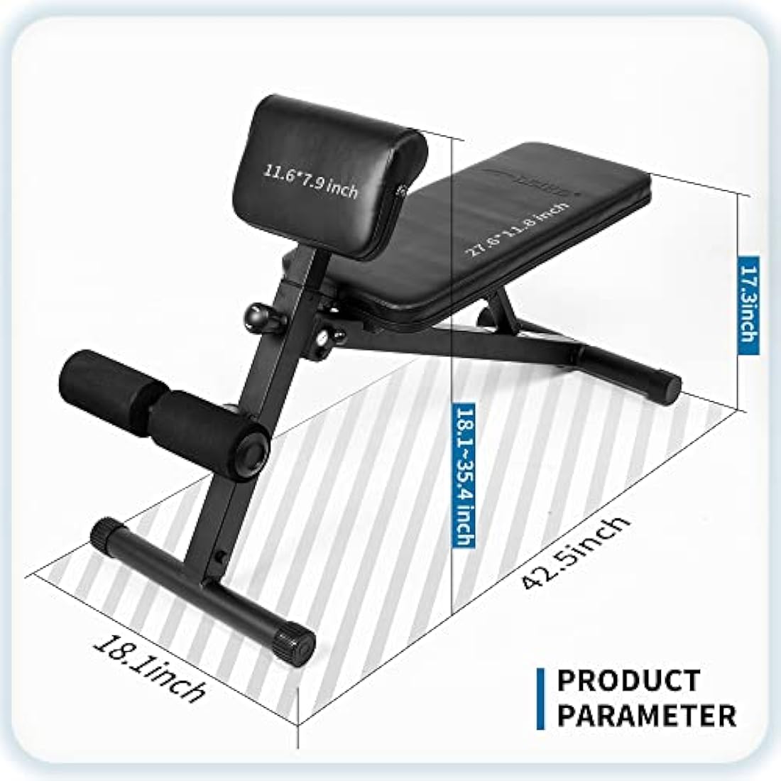 Leikefitness Adjustable Weight Bench – Foldable Full Body Workout Station