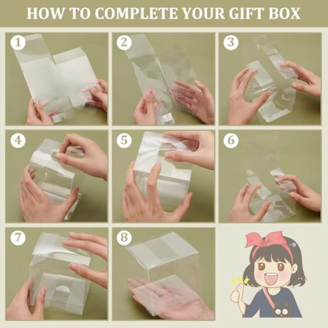 BENECREAT 20PCS Clear PVC Gift Boxes | 10x10x10cm Wedding Favor Boxes