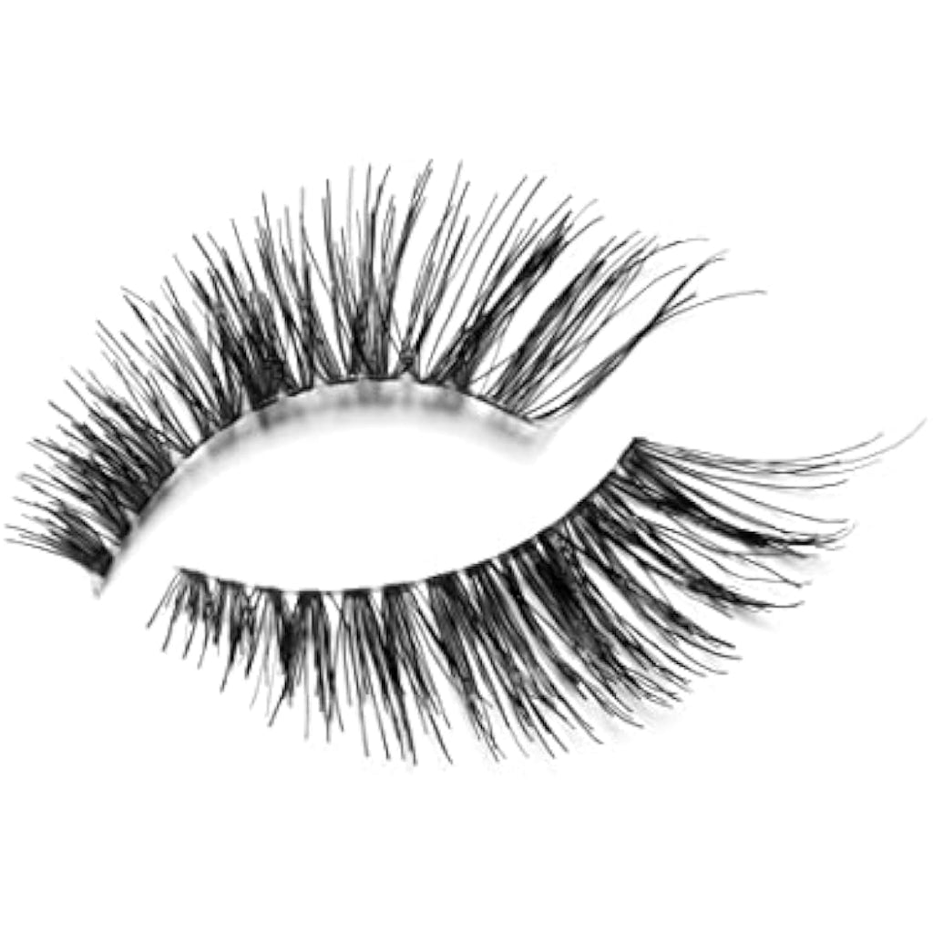 Eylure Length False Eyelashes – 009 Black Reusable Lashes with Glue