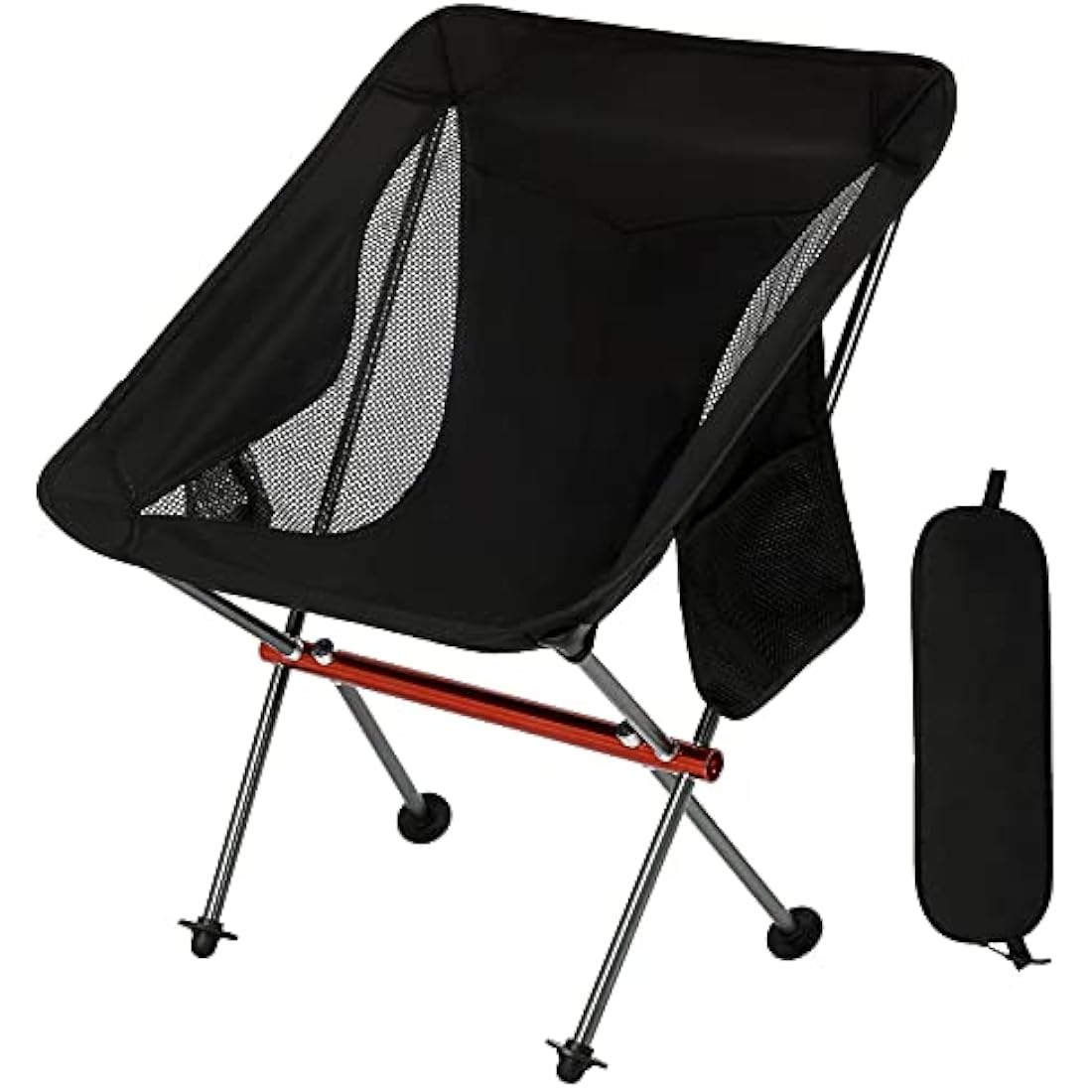 SHALLWE Ultralight Portable Camping Chair | Aluminum Folding Chair - Gray