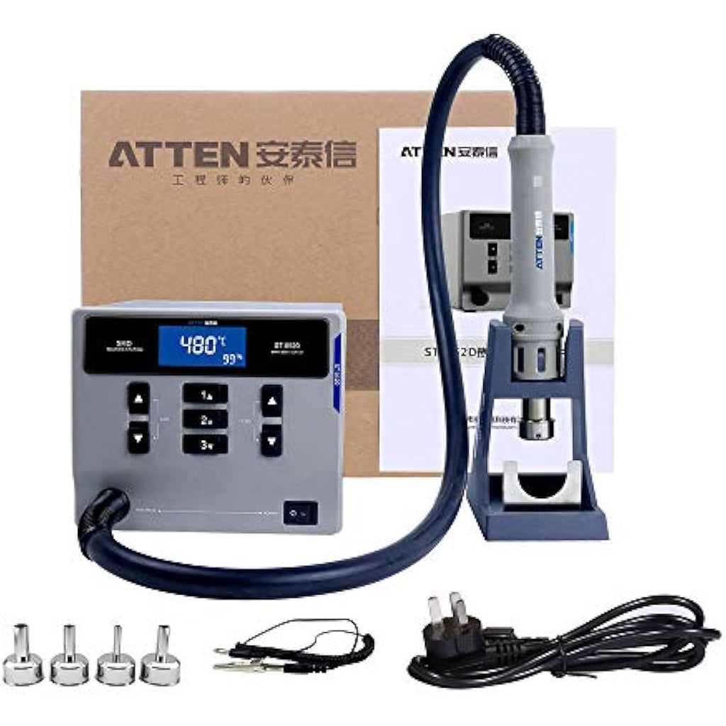 ATTEN ST-862D Hot Air Station | 1000W Digital Rework Station with 4 Nozzles