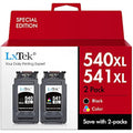 LxTek PG-540XL CL-541XL High Yield Ink Cartridges for Canon Pixma | 2-Pack
