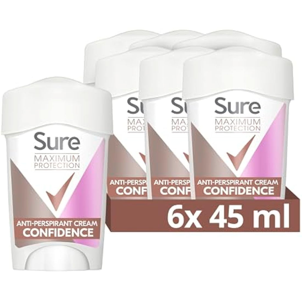 Sure Maximum Protection Confidence Deodorant Stick - 6 x 45ml