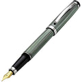 Xezo Incognito Fountain Pen | Fine Nib | Zinc Green & Platinum Plating