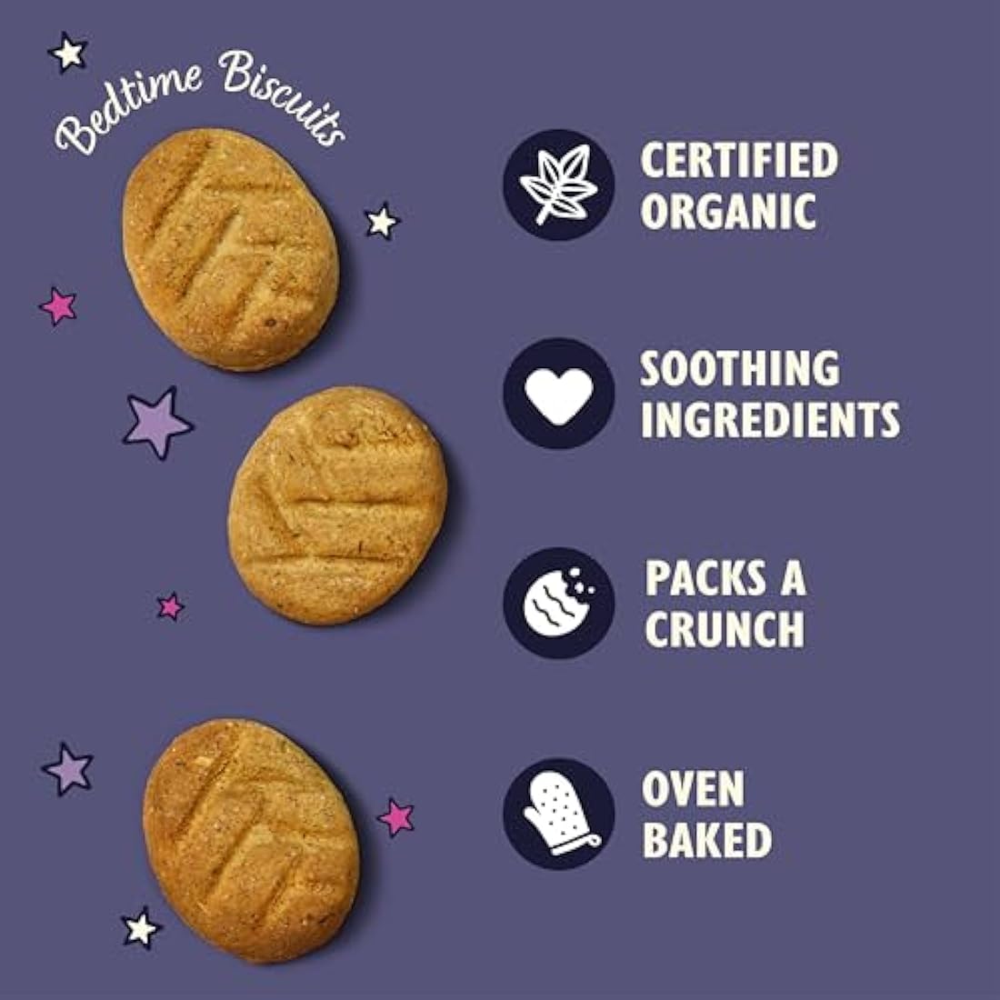 Lily's Kitchen Bedtime Biscuits Natural Dog Treats – 8 x 80g Multipack