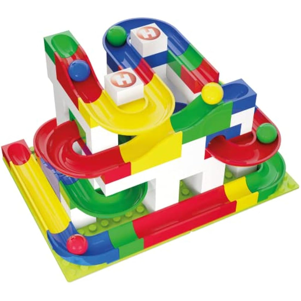 Hubelino Marble Run Basic Building Box – 123 Piece STEAM Construction Set