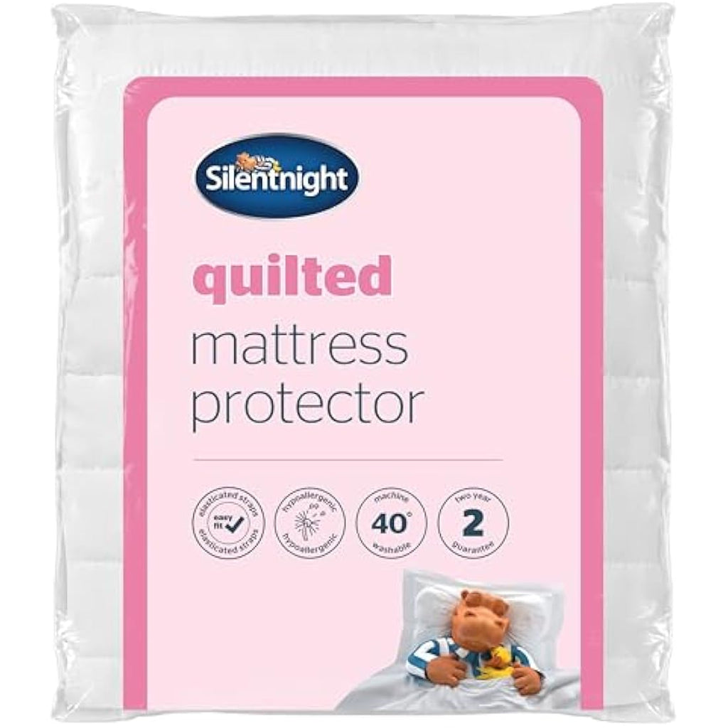 Silentnight Quilted Mattress Protector – King White Extra Deep Fit