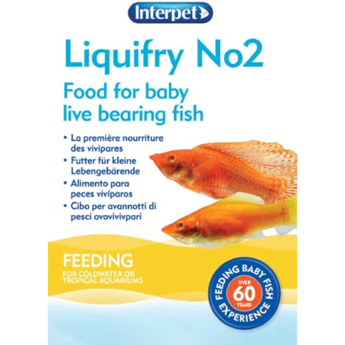 Interpet Liquifry No. 2 | Liquid Food for Live Bearing Fish Fry | 25ml