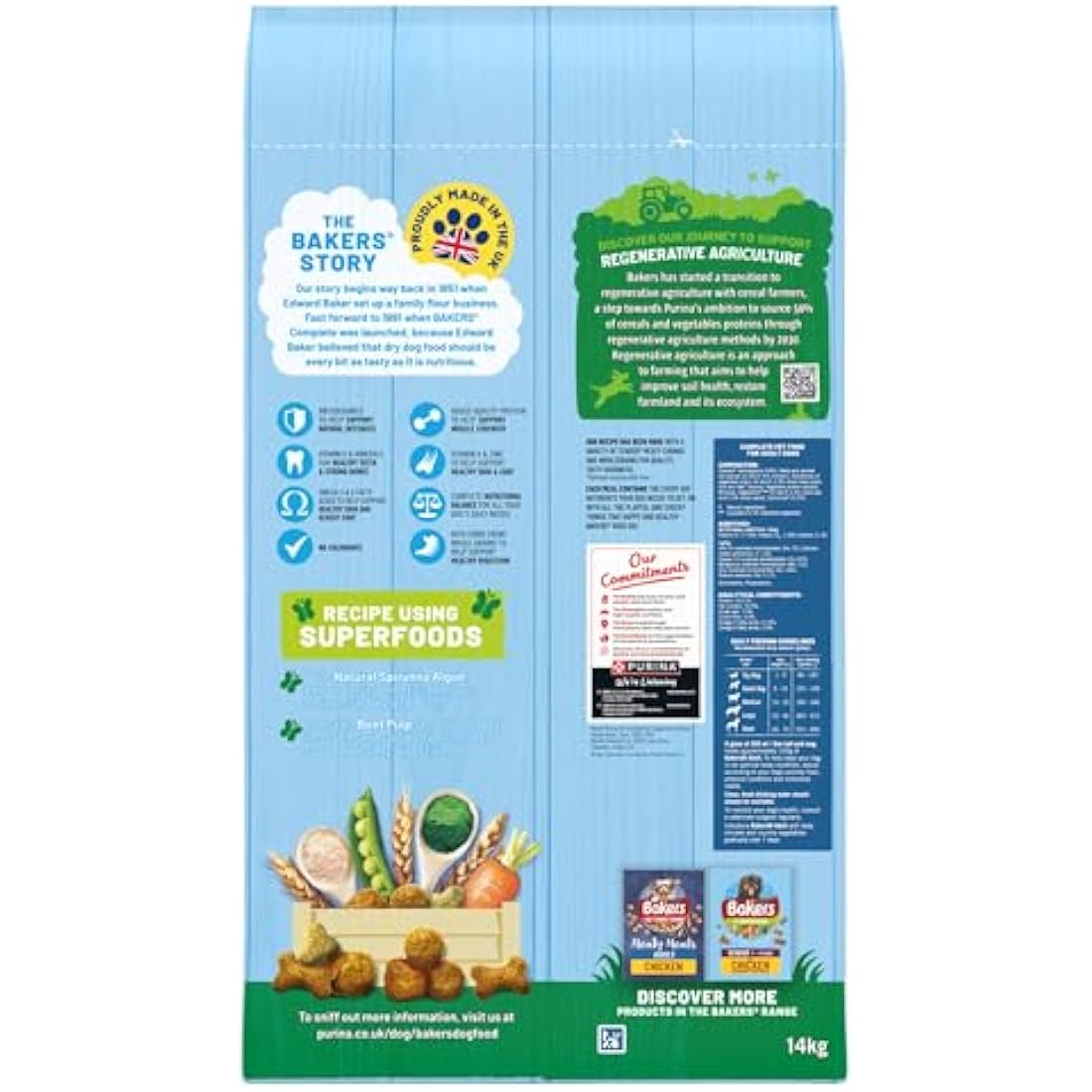 Bakers Adult Dry Dog Food – Chicken and Veg with Superfoods – 14kg