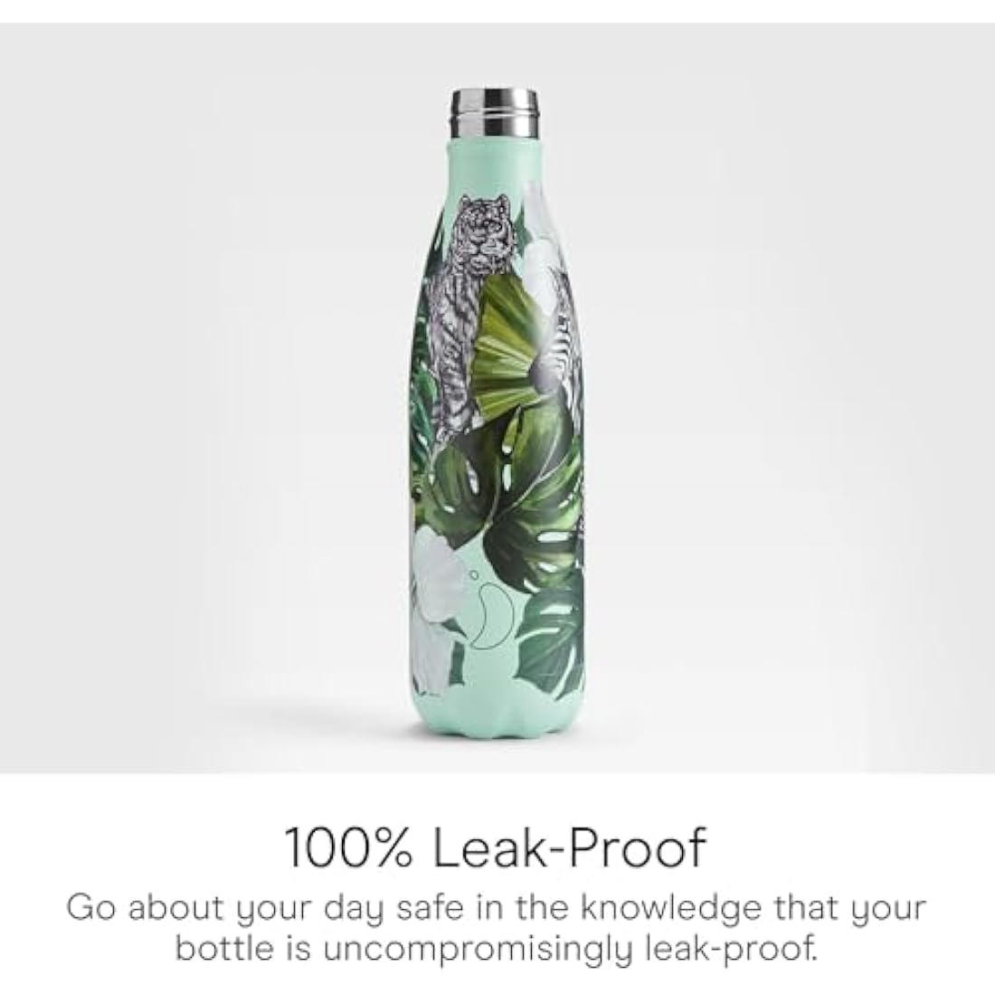Chilly's Insulated Stainless Steel Water Bottle – Wild Monstera, 500ml