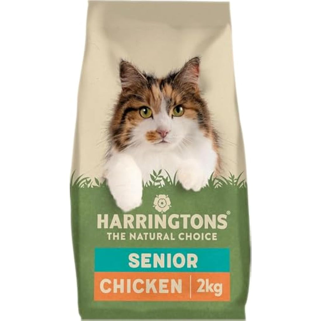 Harringtons Senior Dry Cat Food - Natural Chicken - 2kg (Pack of 4)