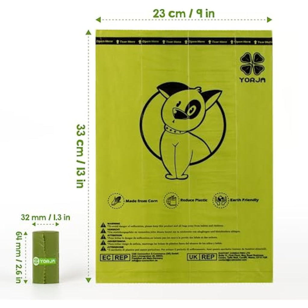 YORJA Biodegradable Dog Poo Bags | 720 Leak-Proof Extra Thick Waste Bags